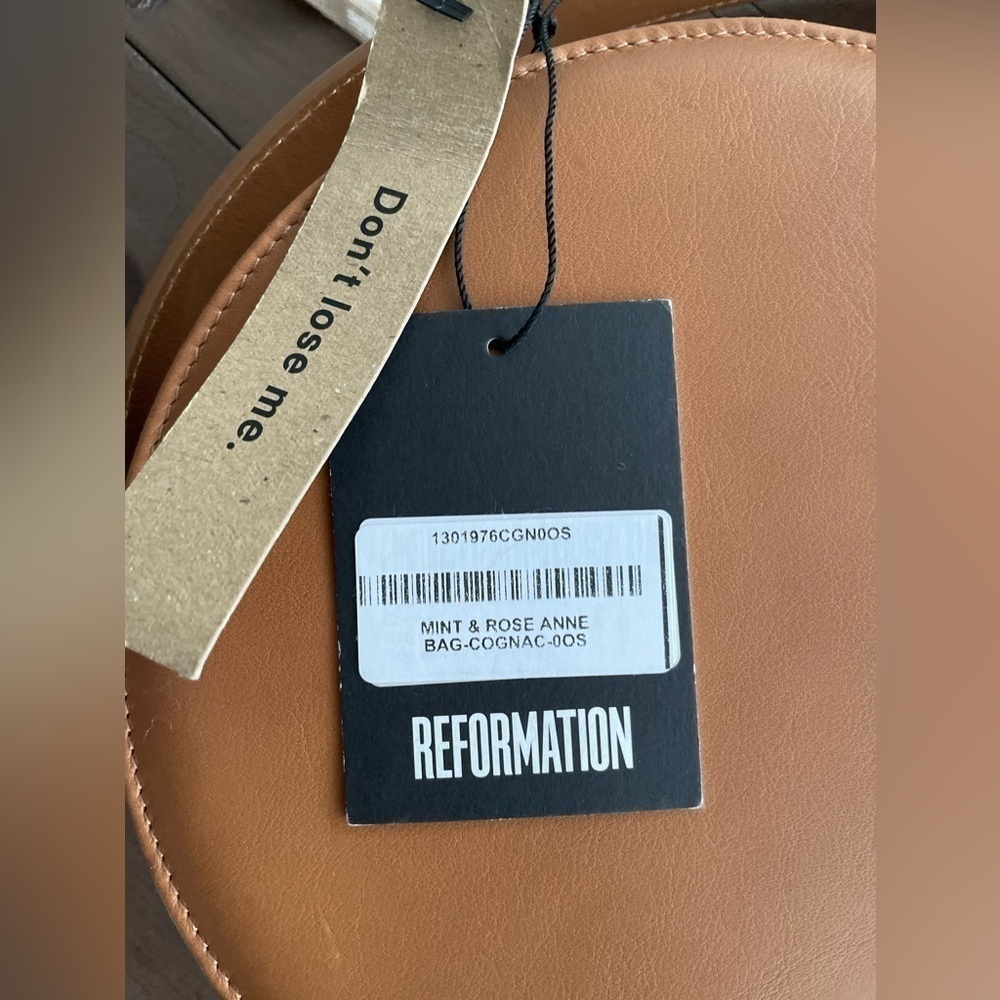 Reformation X Mint & Rose Anne leather bag cognac NWT - Picture 5 of 7